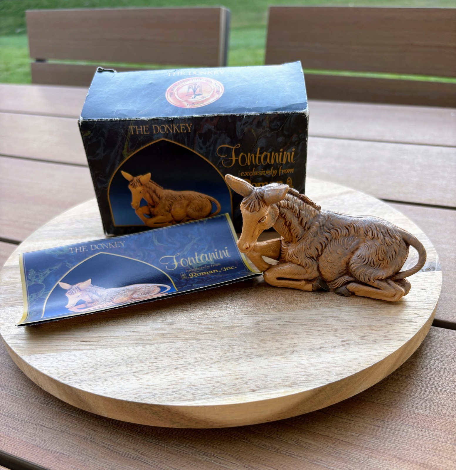 Fontanini Heirloom Nativity THE DONKEY #52533 w/Box & Story Card Roman
