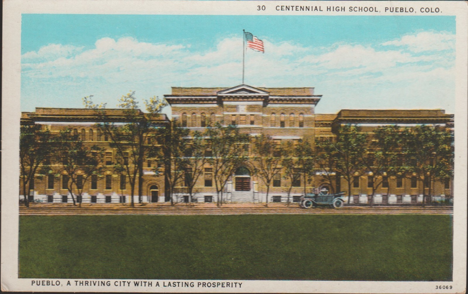 Centennial High School Pueblo CO. WB Postcard (11704)