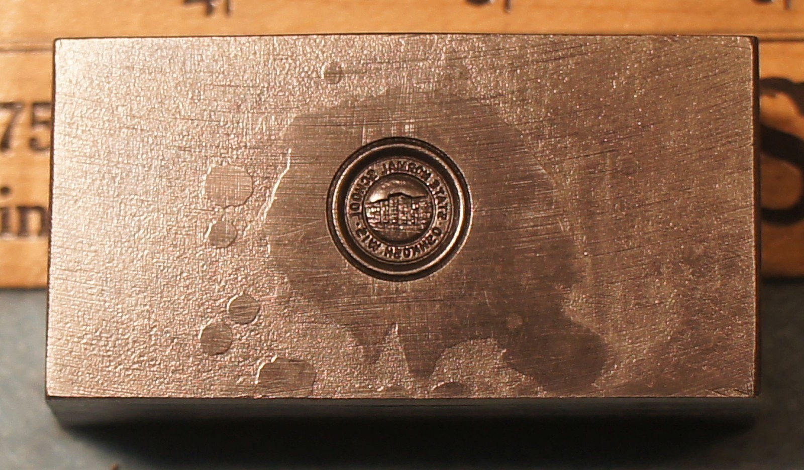 1923 Oshkosh WI STATE NORMAL SCHOOL Seal STEEL STAMPING DIE Robbins RC691