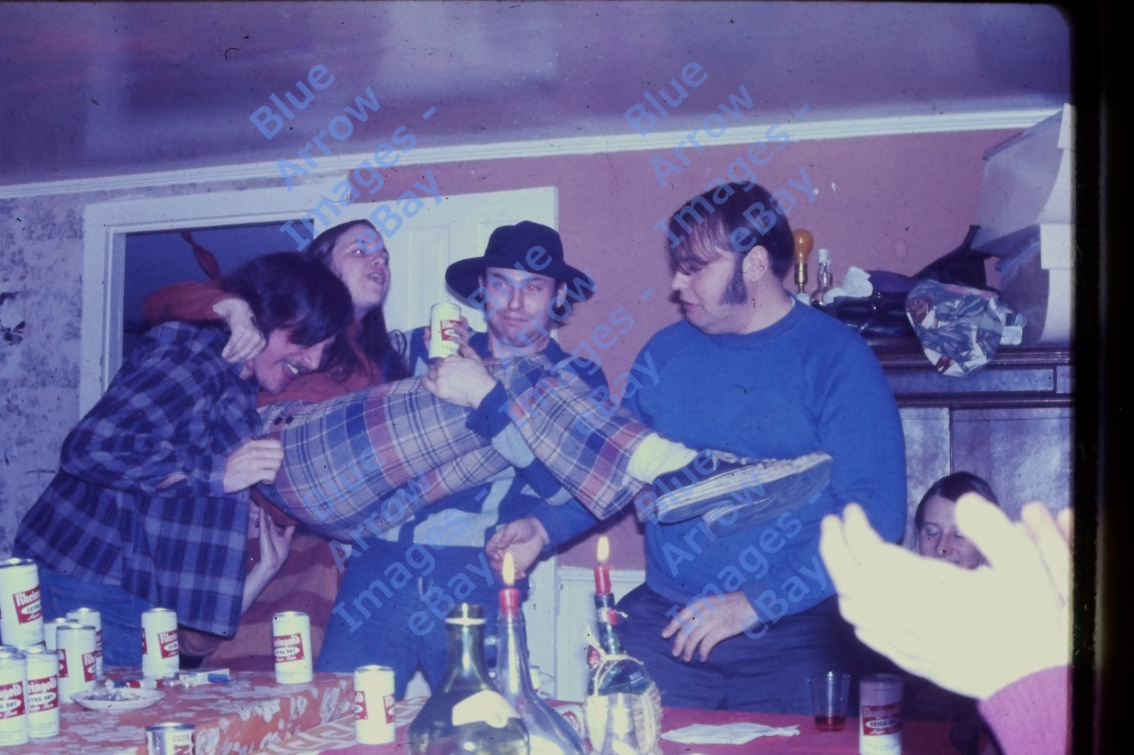 1970s 35mm Slides Lot of 24 Men Women Adults Party Alcohol Beer and more #11942