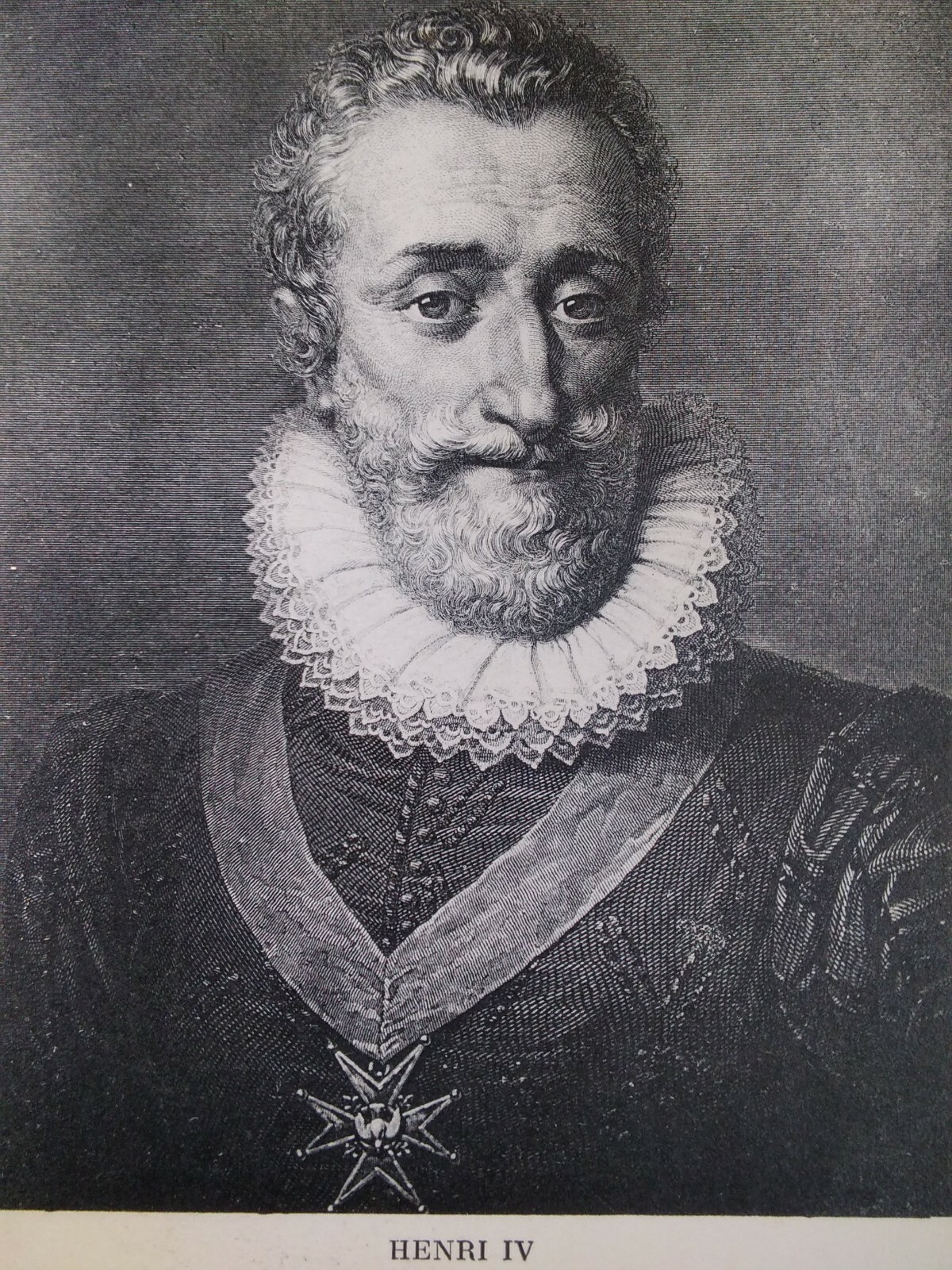 France Antique Postcard Early 1900s Rare Art Henri IV Star Collar Beard