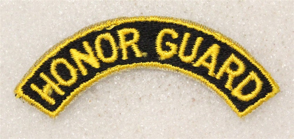 Army Patch 4963: HONOR GUARD tab – yellow on black w/yellow border