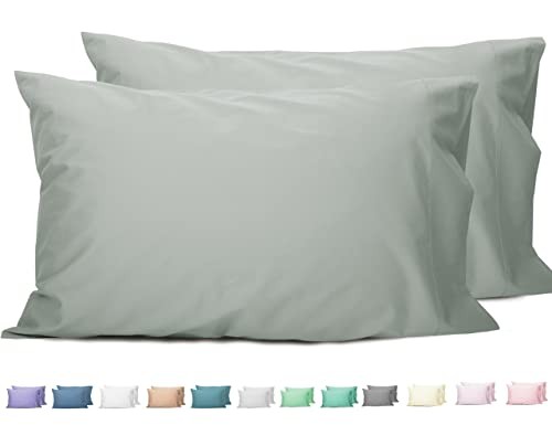 King Pillowcases Set of 2, 100% Cotton King Pillow King (20″x40″) Storm Grey