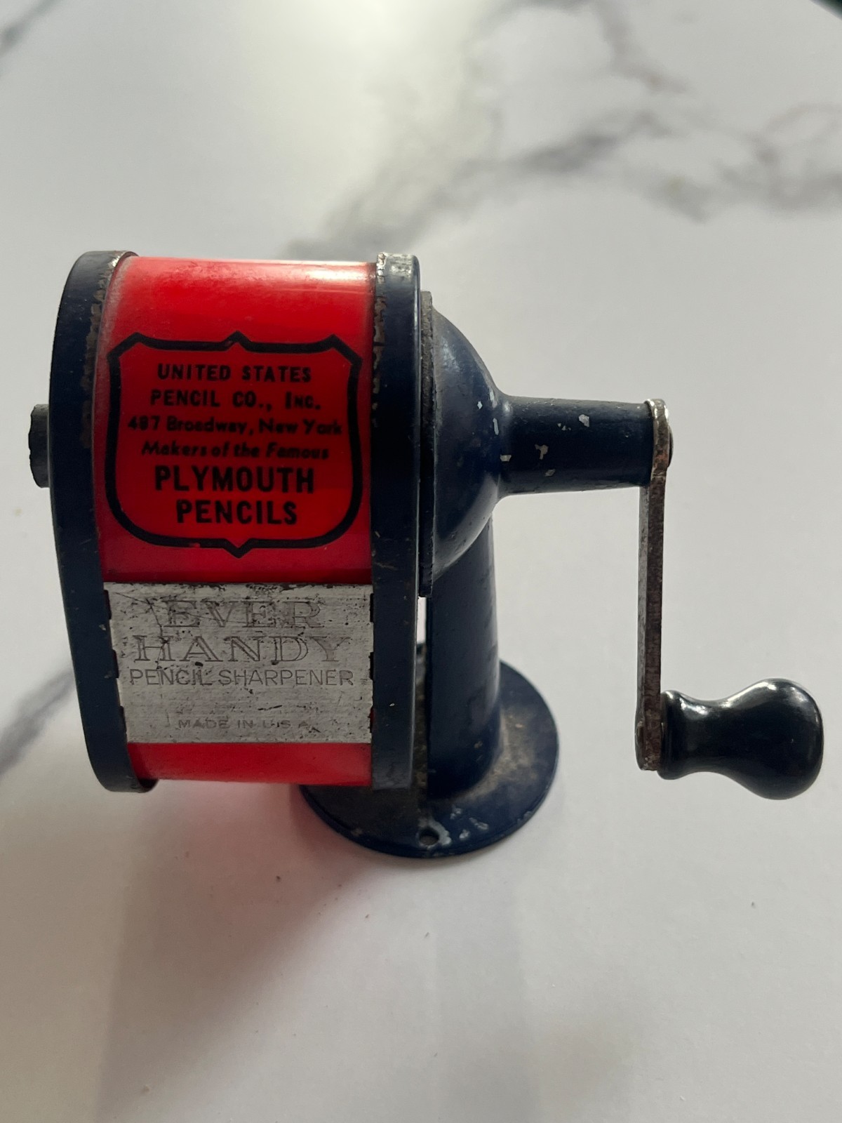 Vintage Ever Handy Pencil Sharpener US Pencil Co Plymouth Pencils Advertising