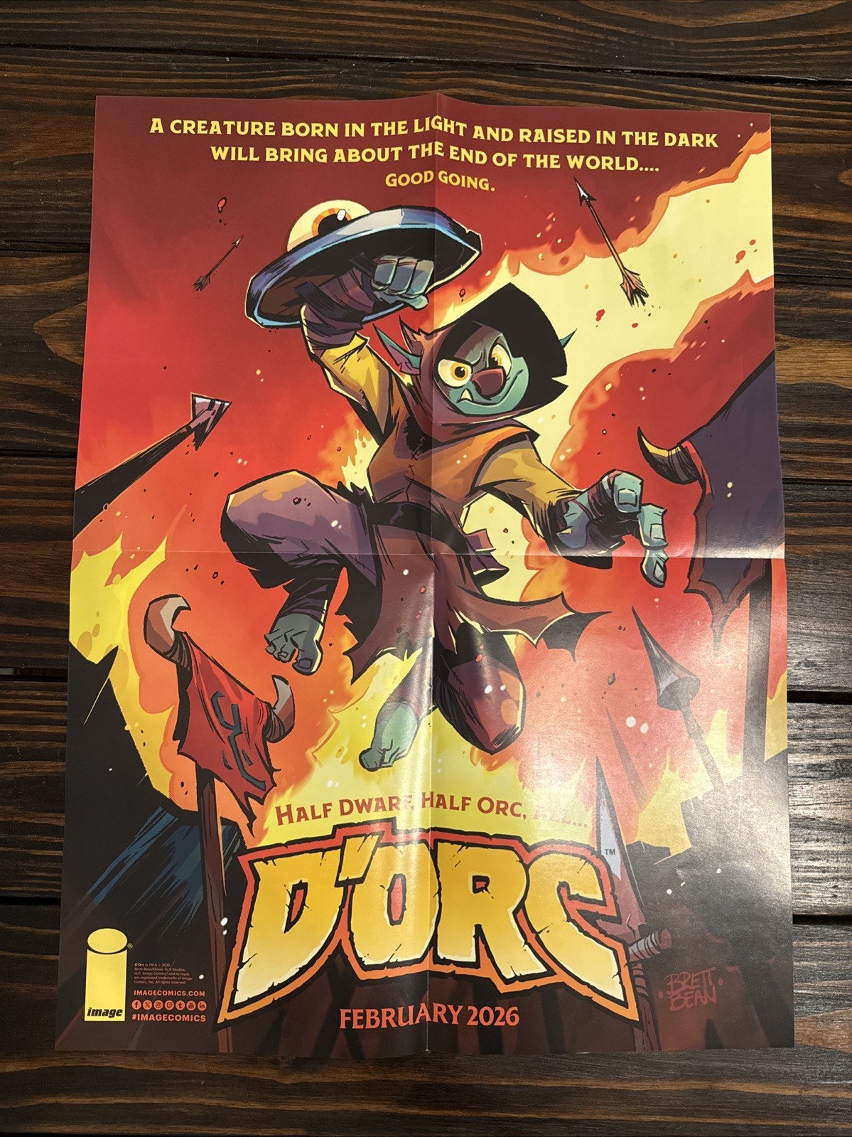 D’ORC & WHITE SKY #1 2 SIDED PROMO POSTER 24 X 18 FOLDED IMAGE 2026 PROSHIPPER
