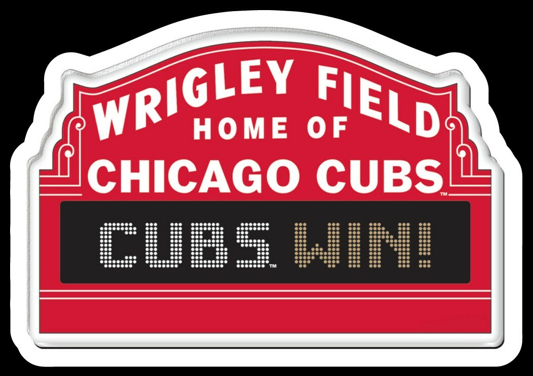 Chicago Cubs Vinyl Scoreboard STICKER – Cubs Win MLB Baseball Go Cubbies