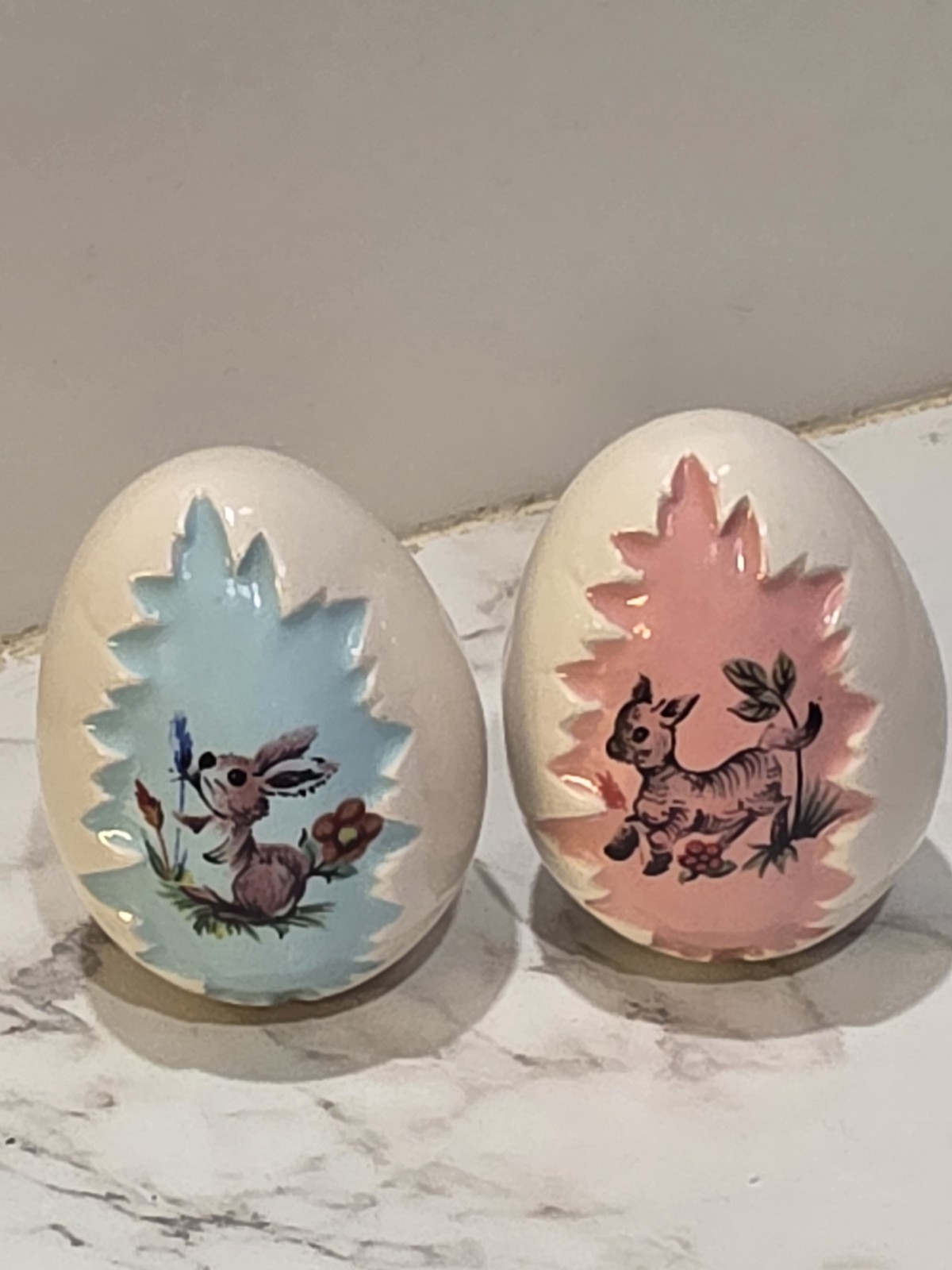 Vintage Hand Painted Cracked Easter Eggs 1974 Signed Excellent Condition Rare