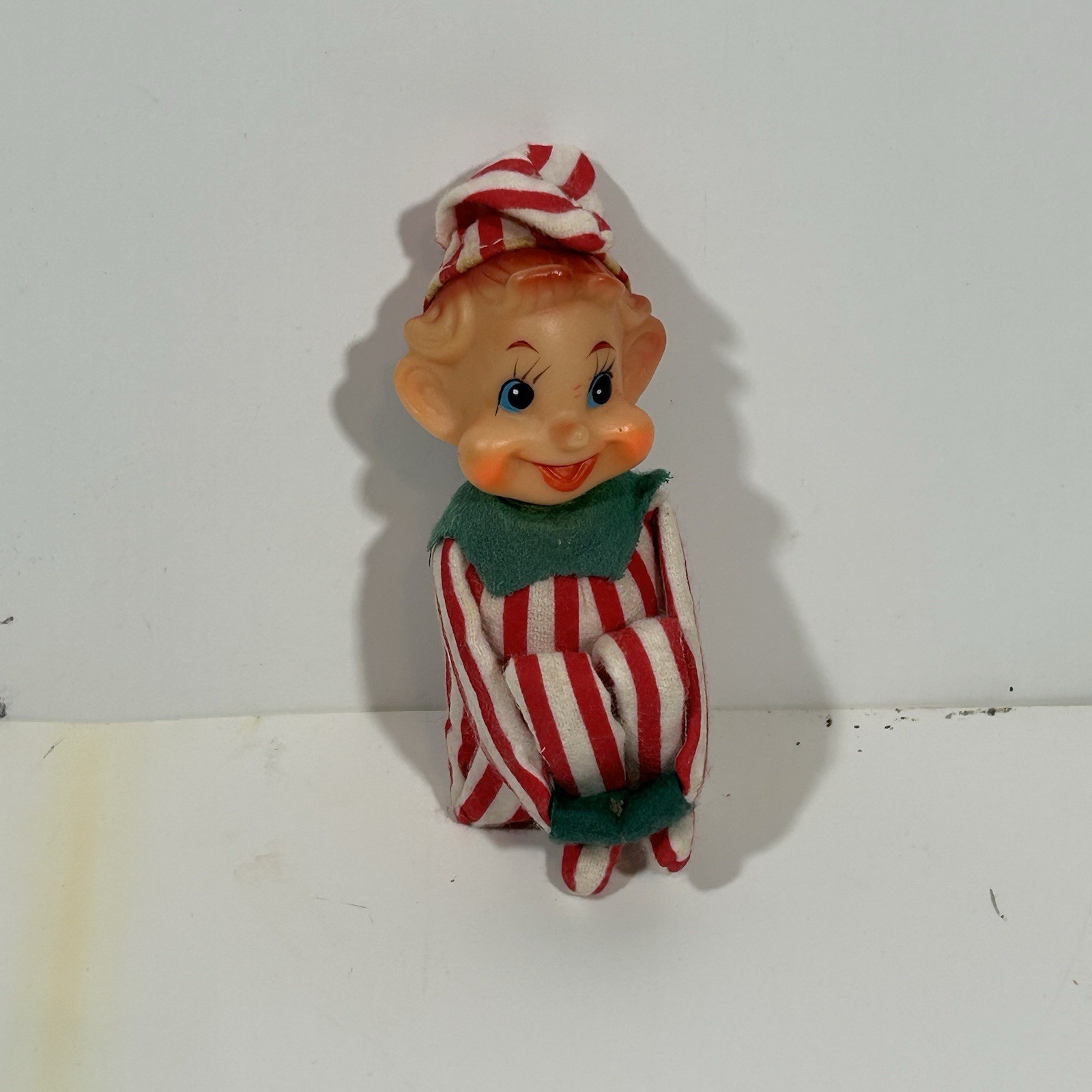 MCM Elf Pixie Knee Hugger Striped Not Colorfast Japan Christmas Shelf Sitter VTG
