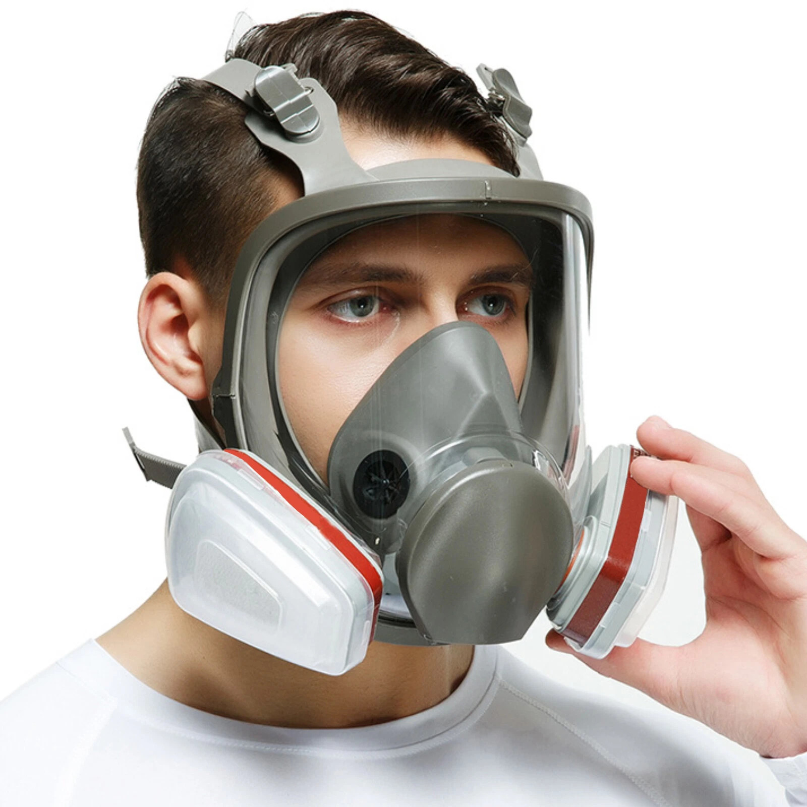 Work Protection Full Face Gas Respirator Against Dust Decoration Car Spraying