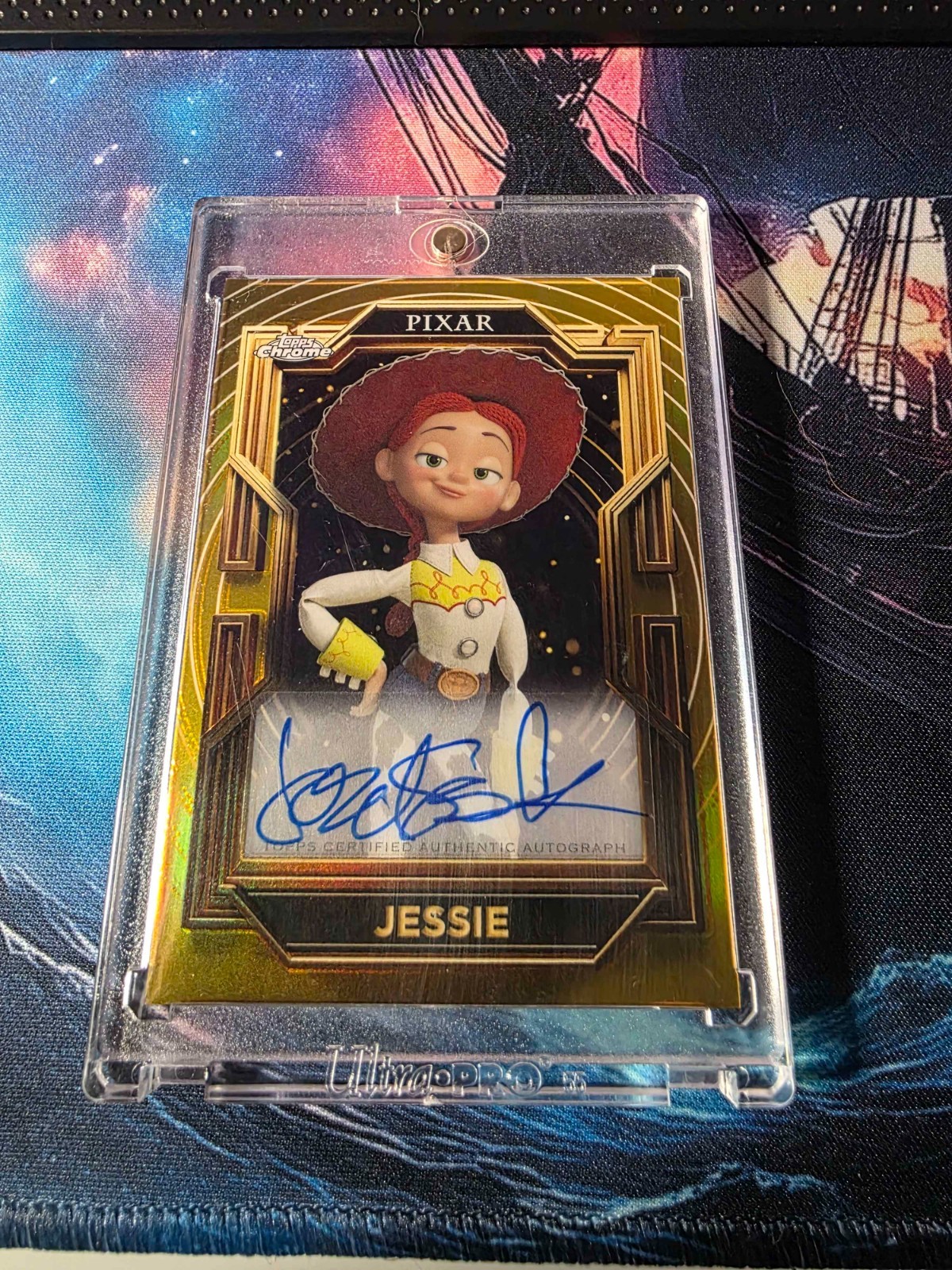 2025 Topps Pixar Gold Gilded Auto AA-JC Jessie Voiced by Joan Cusack