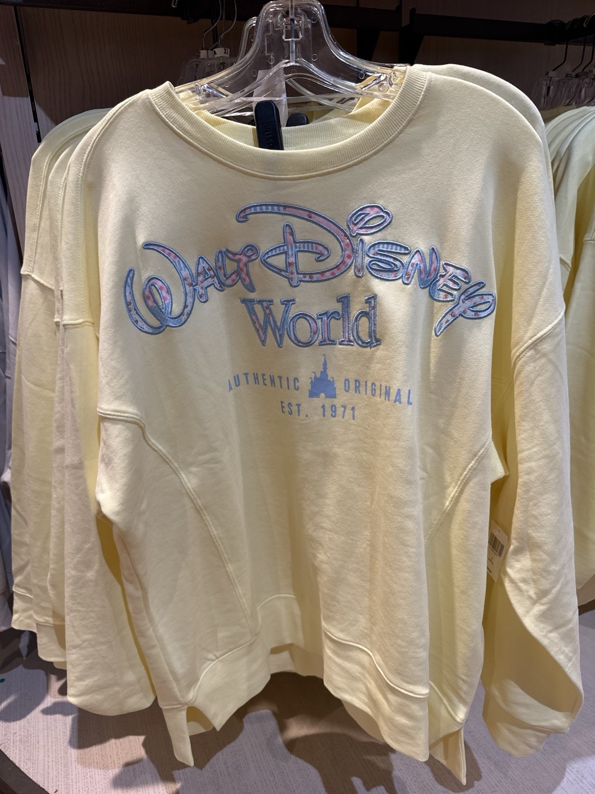 Disney parks wdw 2026 wdw patch work butter yellow sweatshirt size Small