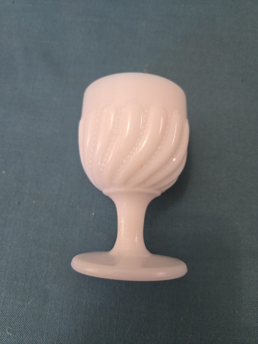 Vintage White Milk Glass Egg Cordial Custard Cup 1960s MCM