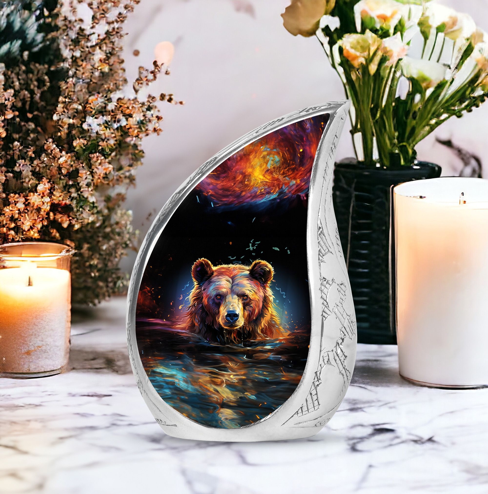 Bear Ash Holder For Human Ashes Cremation Urns For Women Decorative Urn 10 Inch