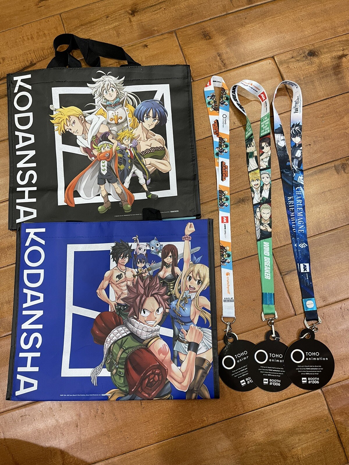 AX Anime Expo 2024 Tote Bag w/ Lanyard Set – IN HAND – 2 Bags 3 Lanyards