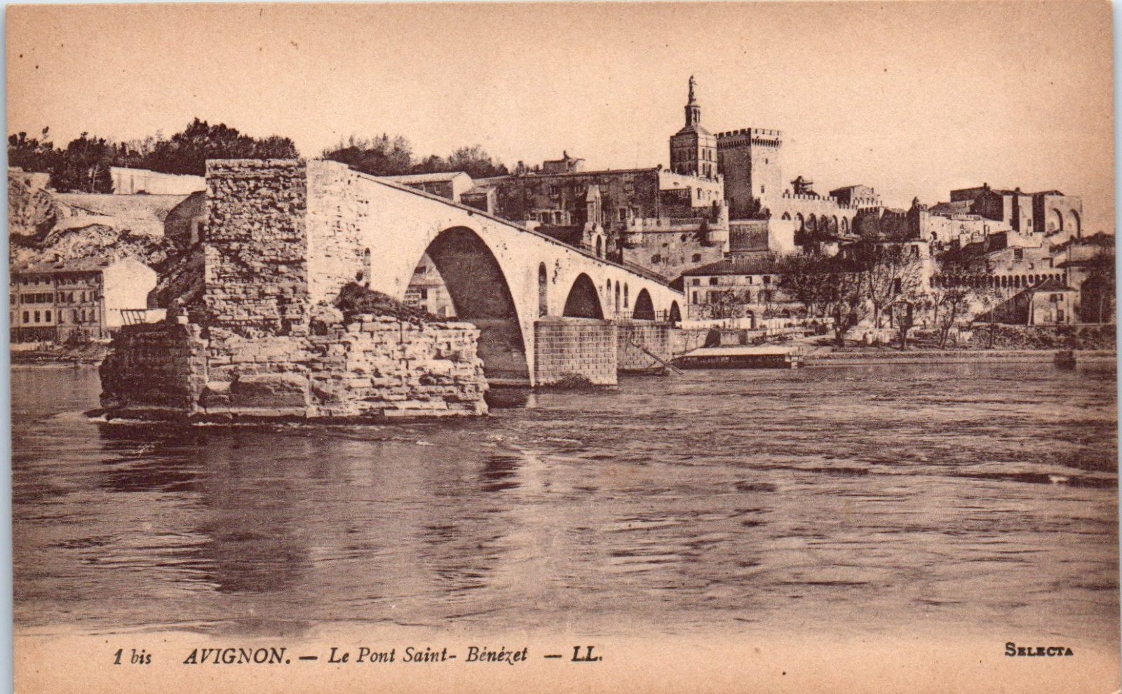 1910s Pont Saint Beinezet Avignon France Postcard