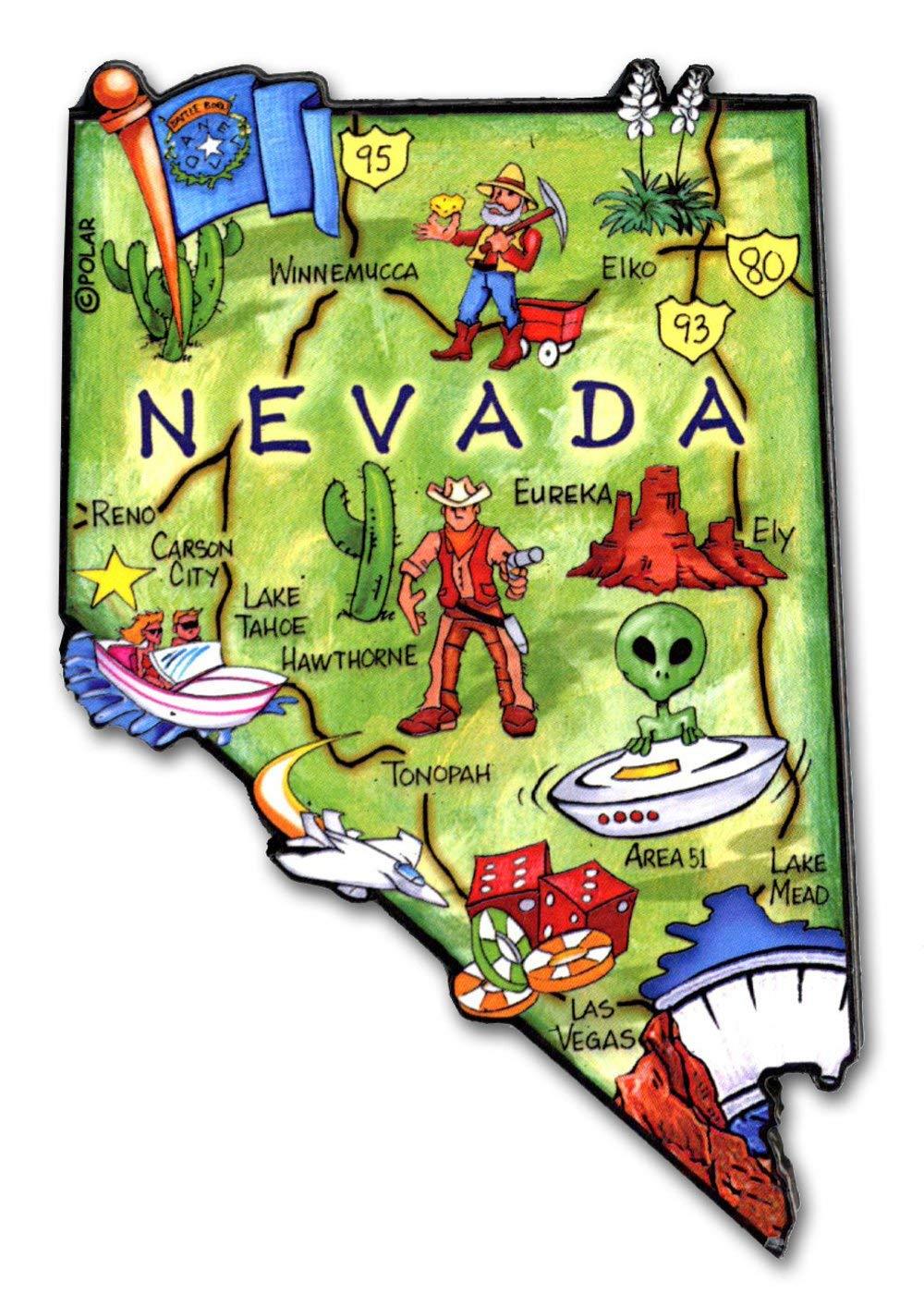 Nevada the Sagebrush State Artwood Jumbo Fridge Magnet