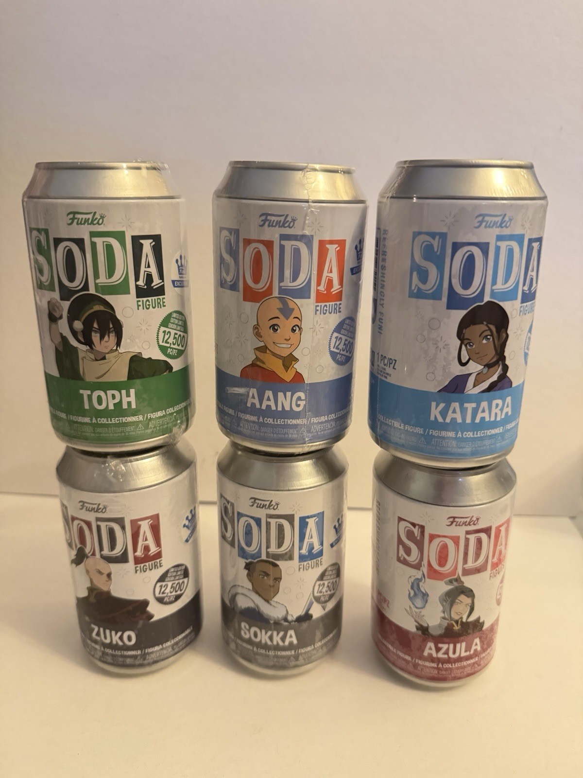 Set 6 Avatar Last Airbender Commons Funko Soda Toph Aang Sokka Zuko Katara Azula