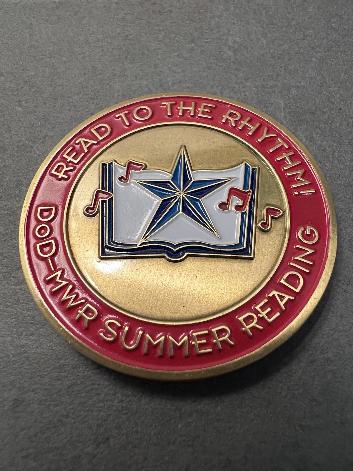 2015 DOD MORALE WELFARE AND RECREATION SUMMER READING CHALLENGE COIN – G658
