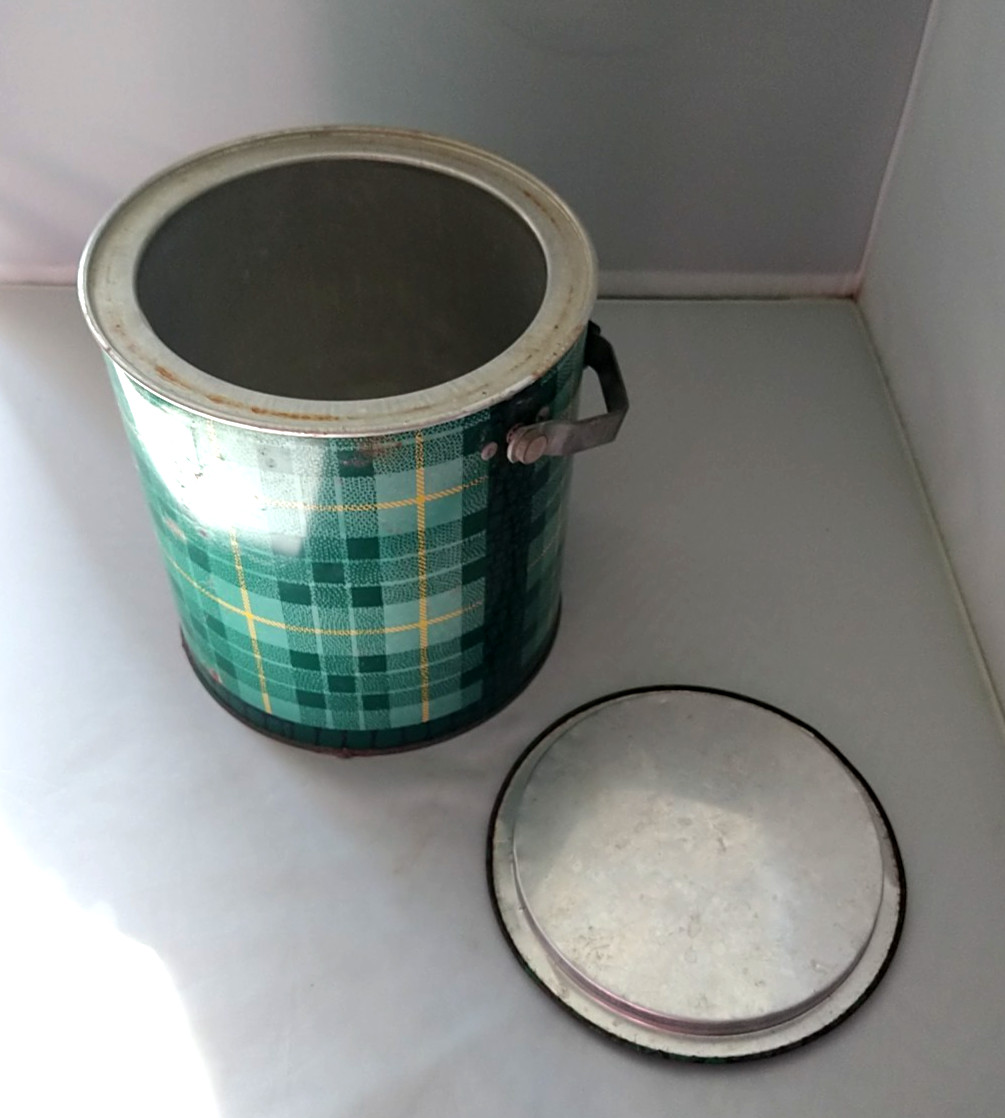 Cape Cod Refrigerall Rexall Drug Vintage 1 Gal Portable Cooler Green Plaid Vtg
