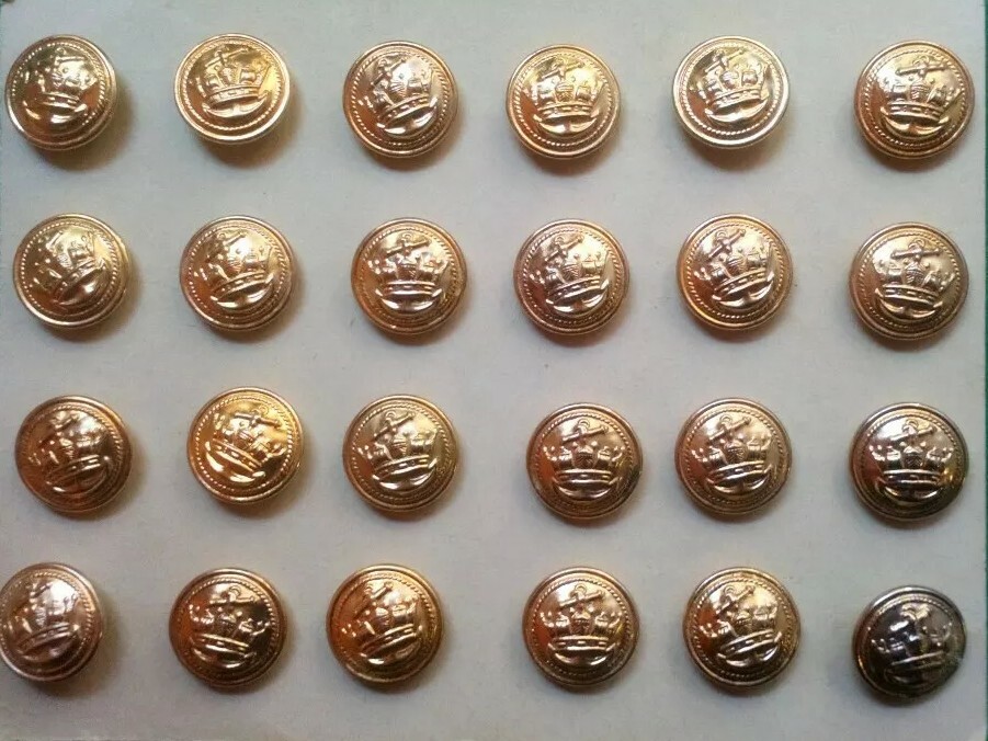 MERCHANT NAVY 19 mm 3/4″ 30L UNIFORM BUTTONS. No 40