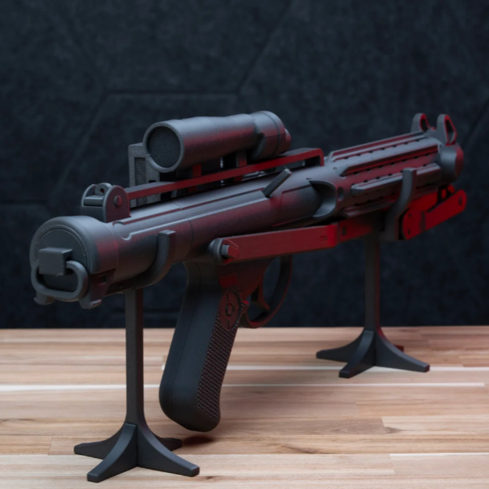 27″ BLACK Edition Stormtrooper E-11 Blaster Rifle ASSEMBLED VERSION | 3D Printed