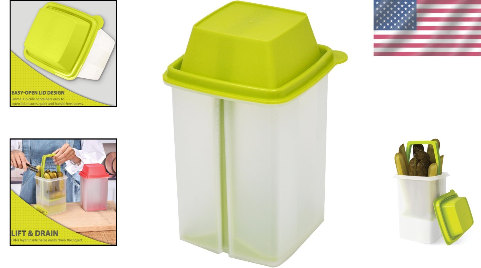 Compact Jalapeno Container with Strainer – Perfect for Marinating and Storing