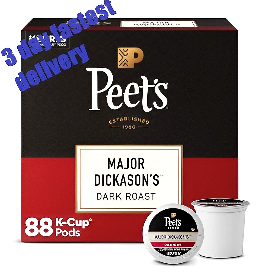 Peet’s Coffee, Dark Roast Keurig K-Cup Pods- Major Dickason’s Blend 88Count