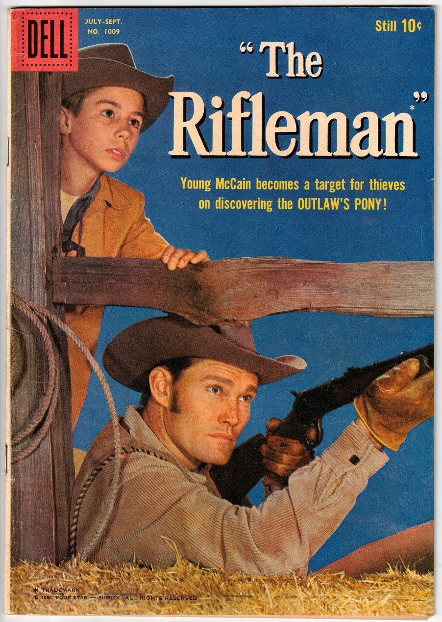 THE RIFLEMAN # 1 / FOUR COLOR # 1009 (DELL) CHUCK CONNORS PHOTO COVER