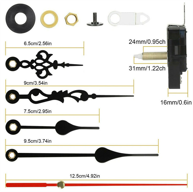 DIY Tool Quartz Wall Clock Movement Mechanism Hand Replacement Motor Repair Kit