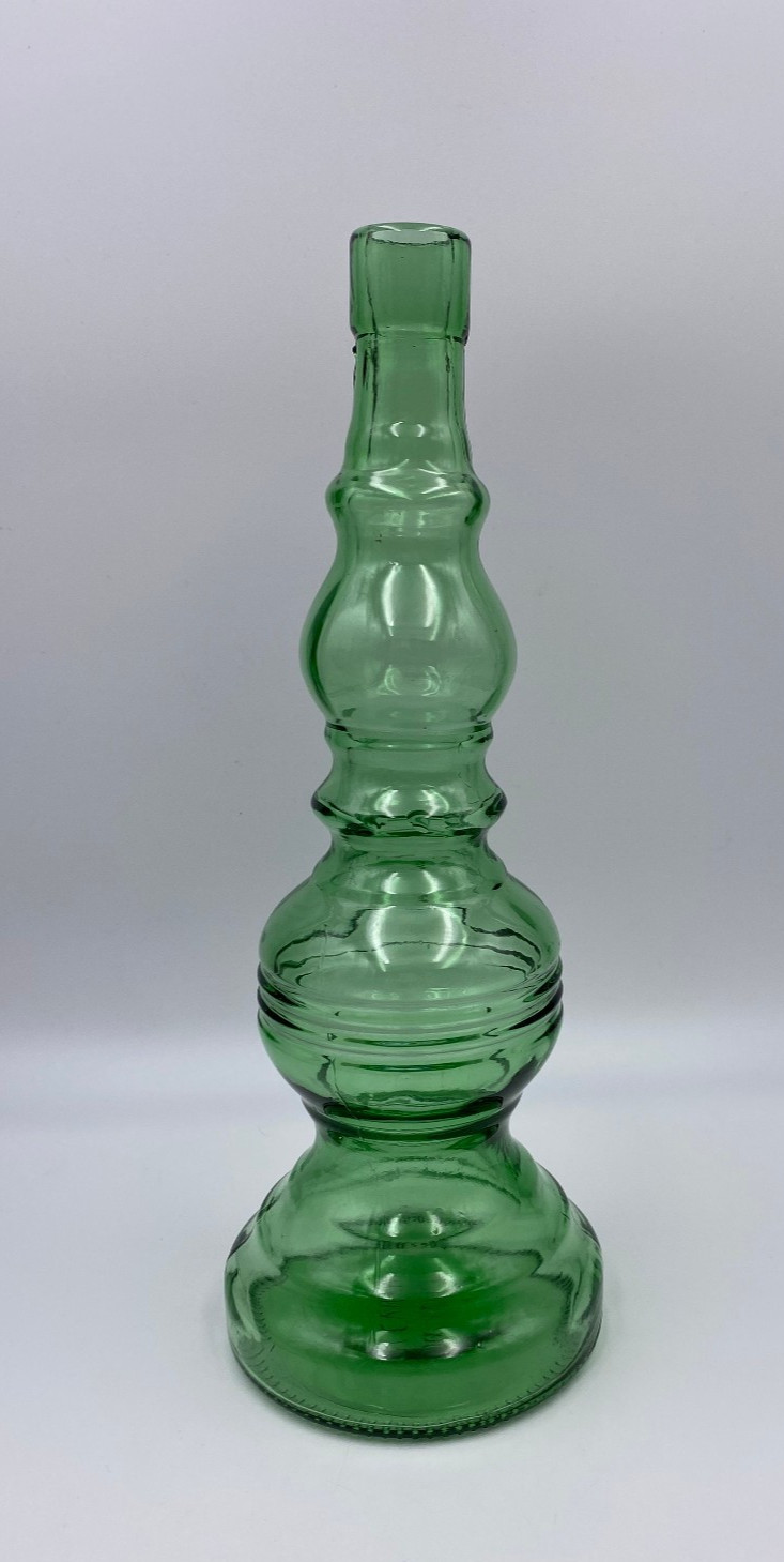 Vintage Green Glass Cevin 12.5″ Bottle