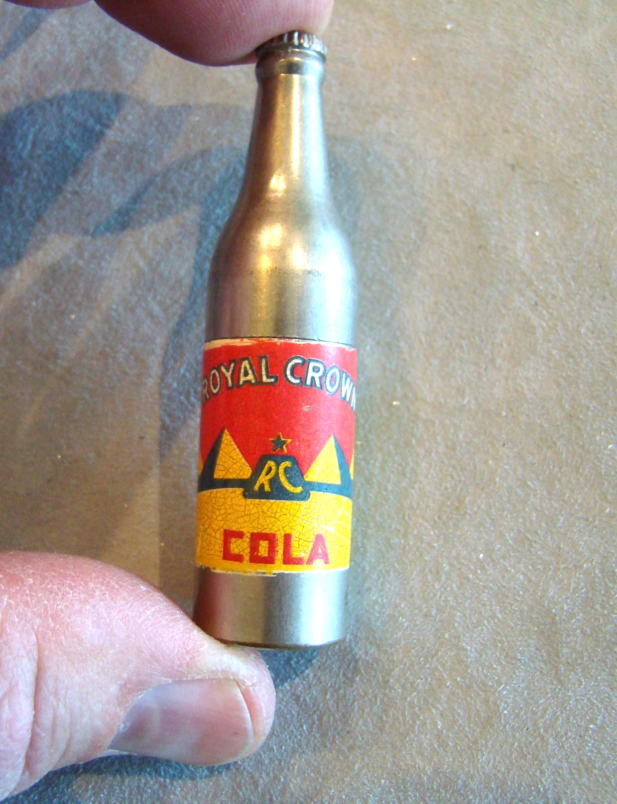 Vintage ROYAL CROWN COLA RC Aluminum Cigarette Lighter by Kem Inc