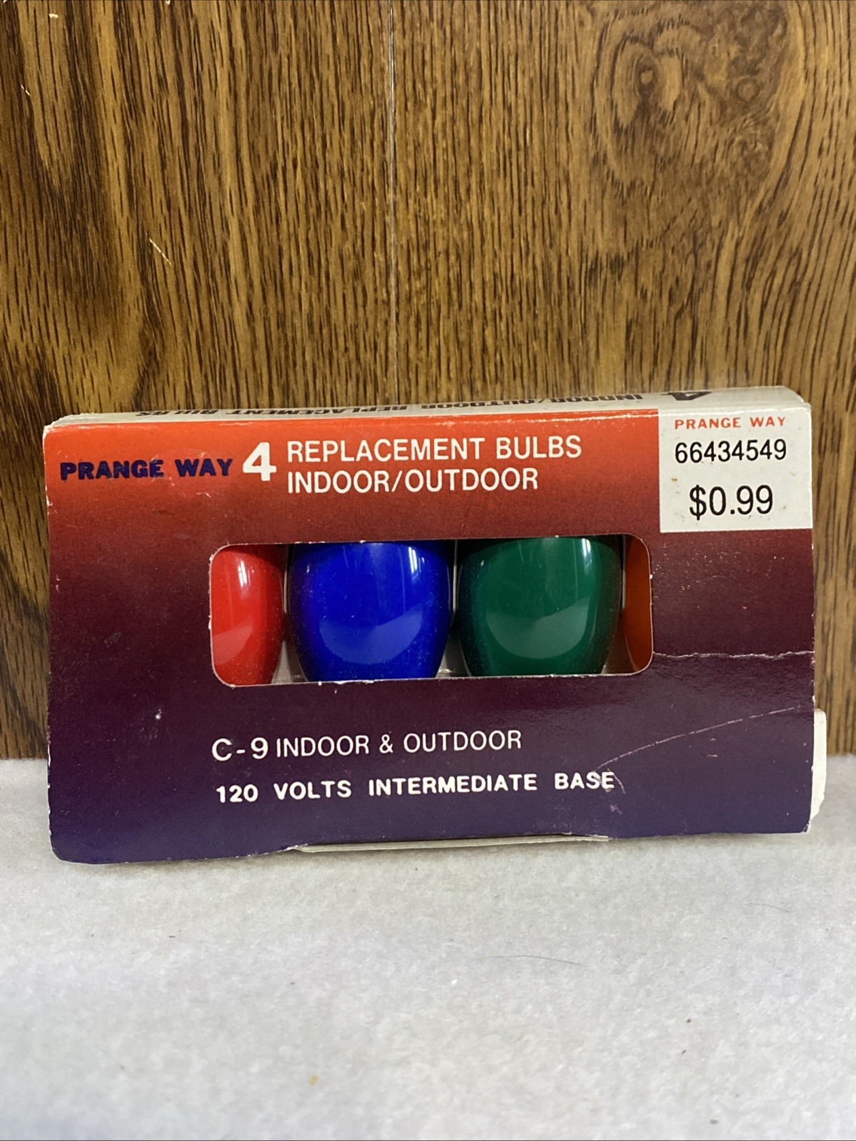 4 Indoor/Outdoor Replacement Bulbs C-9 120 Volts Intermediate Base Candelabra