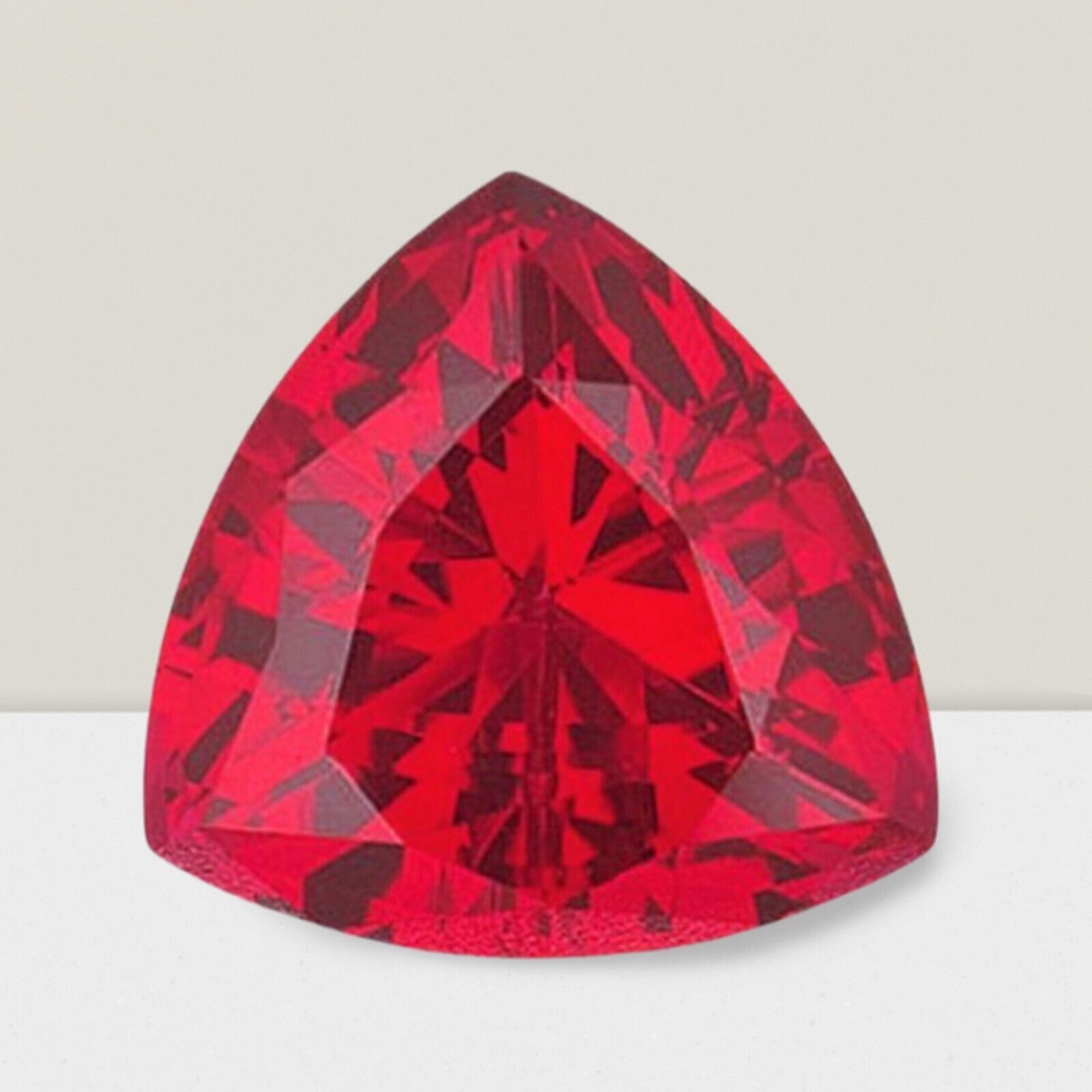 Ruby Trillion Cut Gemstone 5.5 Cts – 12 mm Flawless Loose Gem
