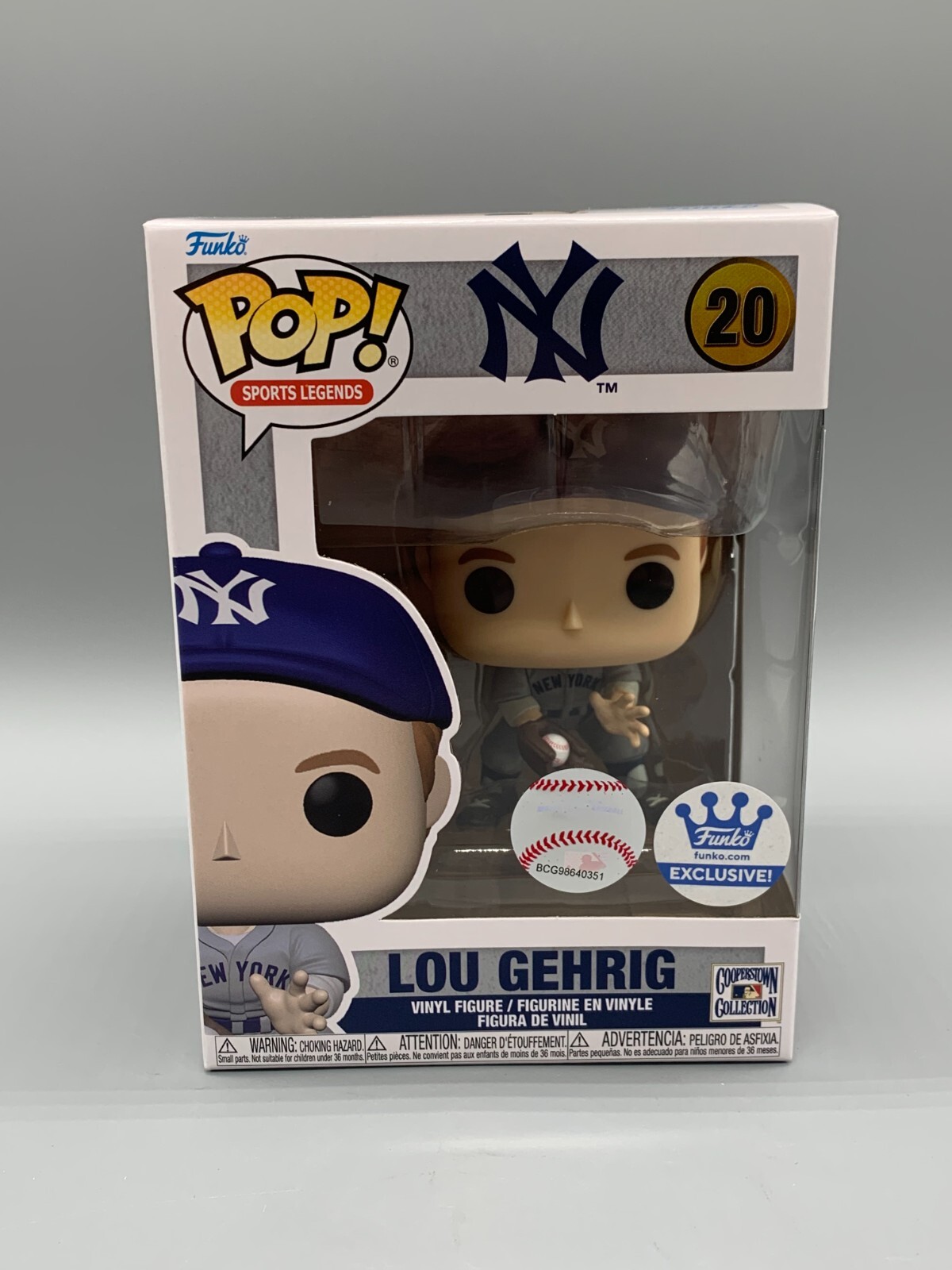 FUNKO POP! #20 LOU GEHRIG NEW YORK YANKEES FUNKO SHOP EXCLUSIVE NEW W/ PROTECTOR