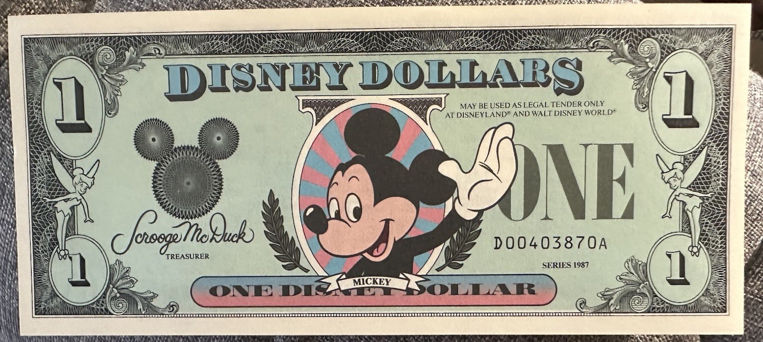 Lot of 13 $1 Disney Dollar Mickey Mouse Series 1987 Serial #s in Description