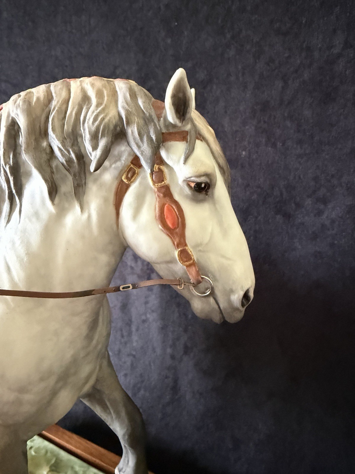 Vintage Royal Worcester Percheron Draft Horse Statue by Doris Lindner #132