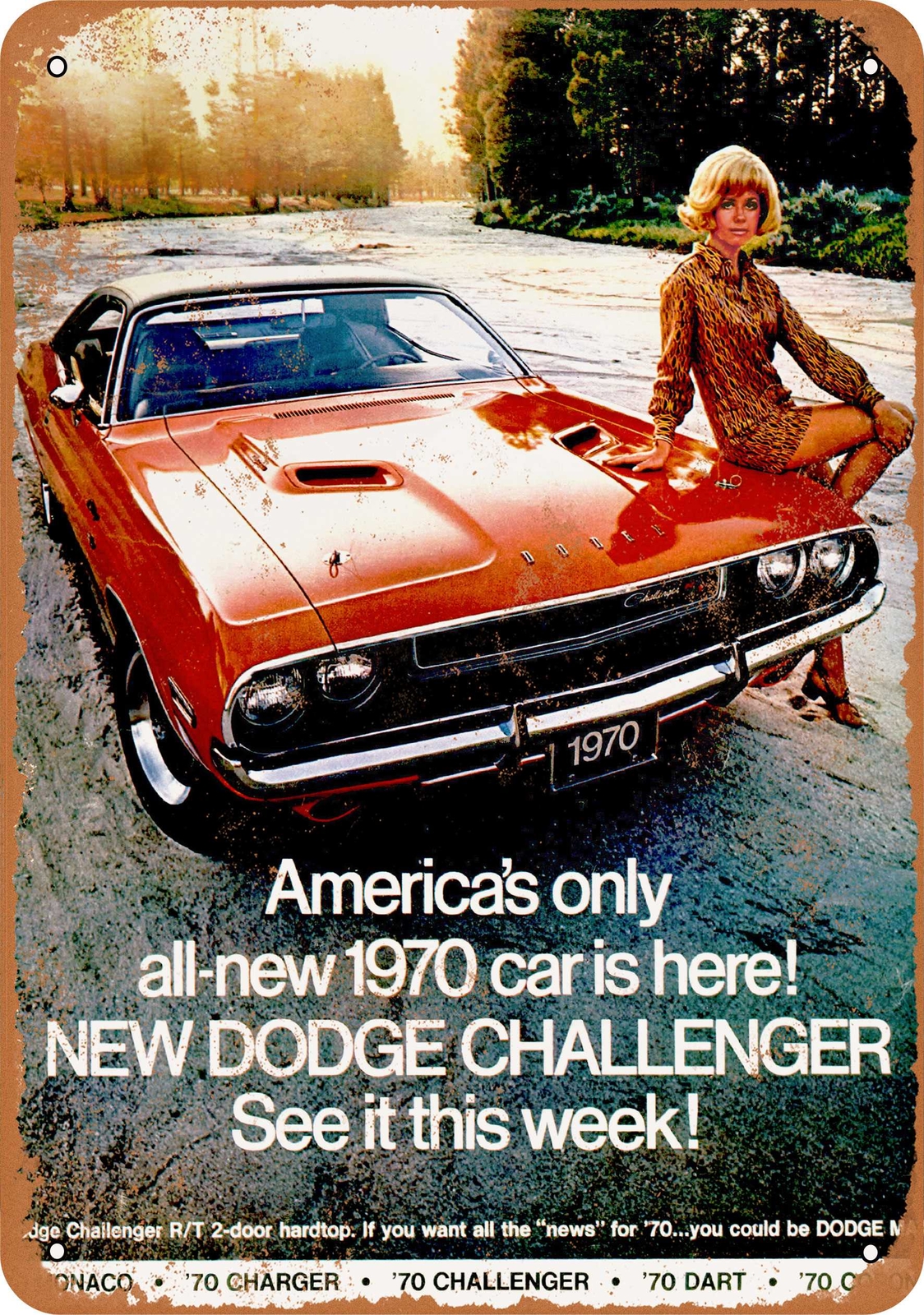 Metal Sign – 1970 Dodge Challenger – Vintage Look Reproduction 5
