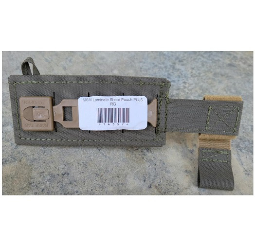 Milspec Monkey MSM SHEAR POUCH PLUS LAMINATE Tourniquet Carrier RANGER GREEN NEW