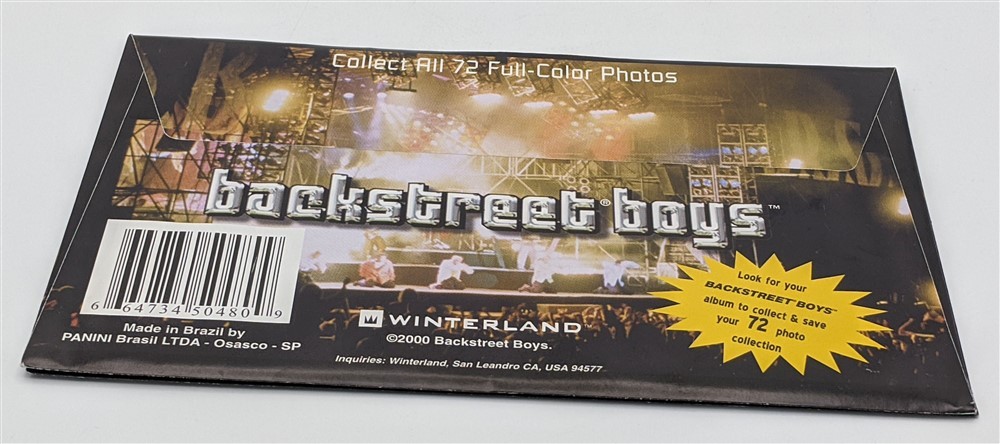 One Unopened Pack 2000 Winterland Backstreet Boys All Access Pass Photo Cards