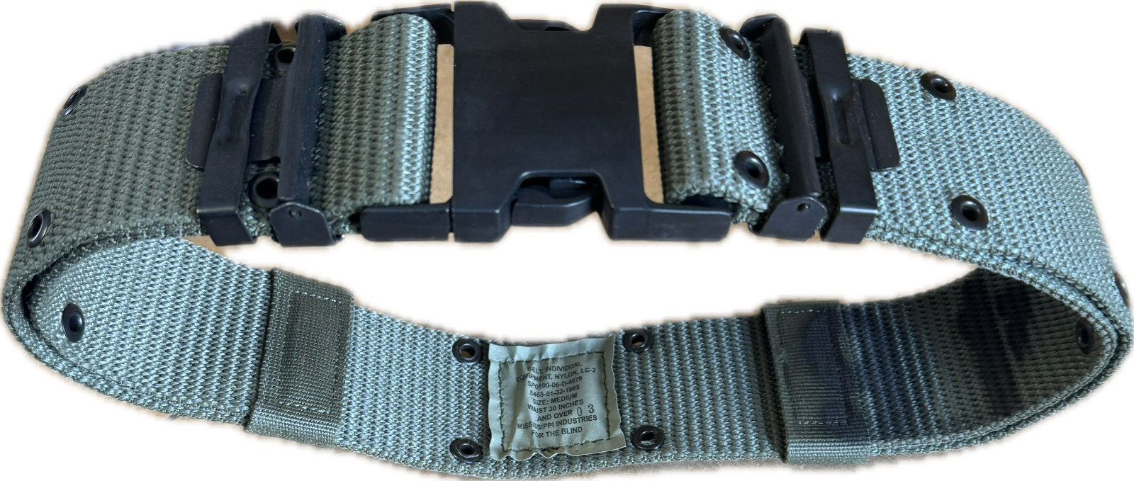 USGI LC2 Alice Belt Individual Equipment Military Web Belt Size Medium OD Green