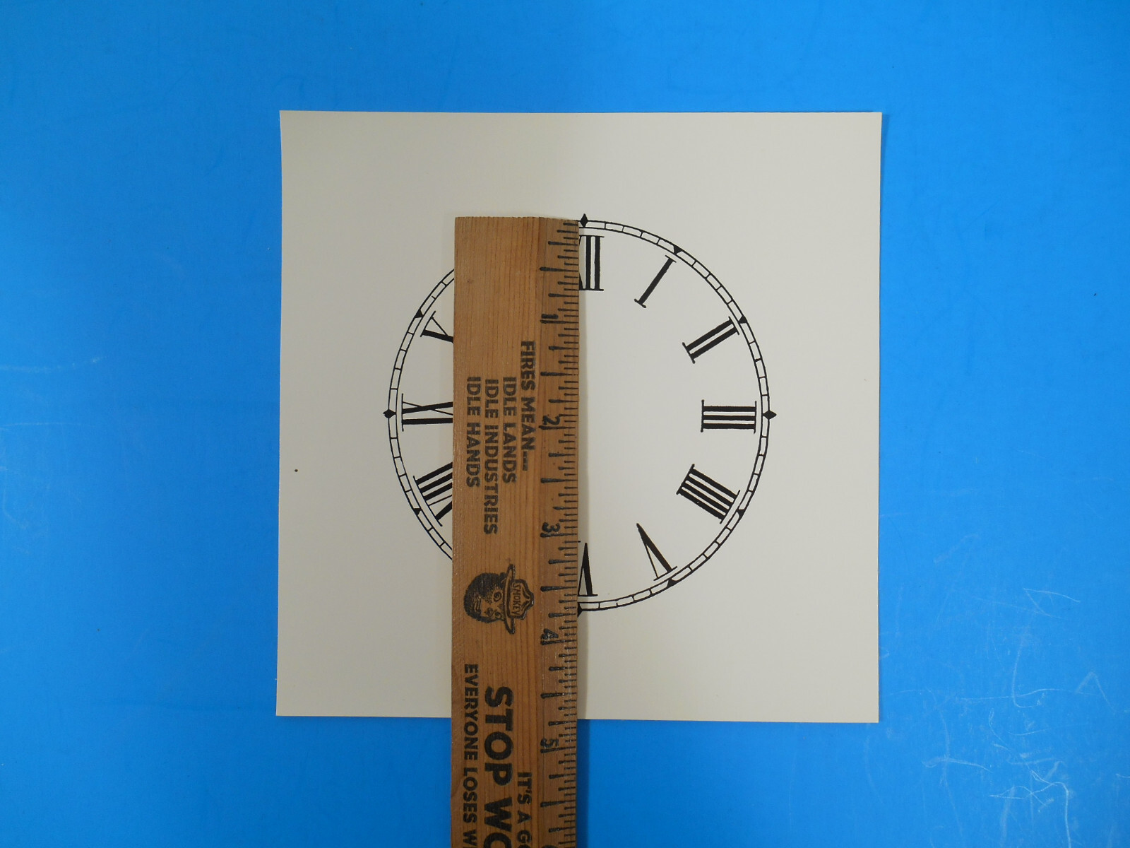 Replacement Clock Face Paper Card Stock Glossy 4-1/4″ Roman Numerals
