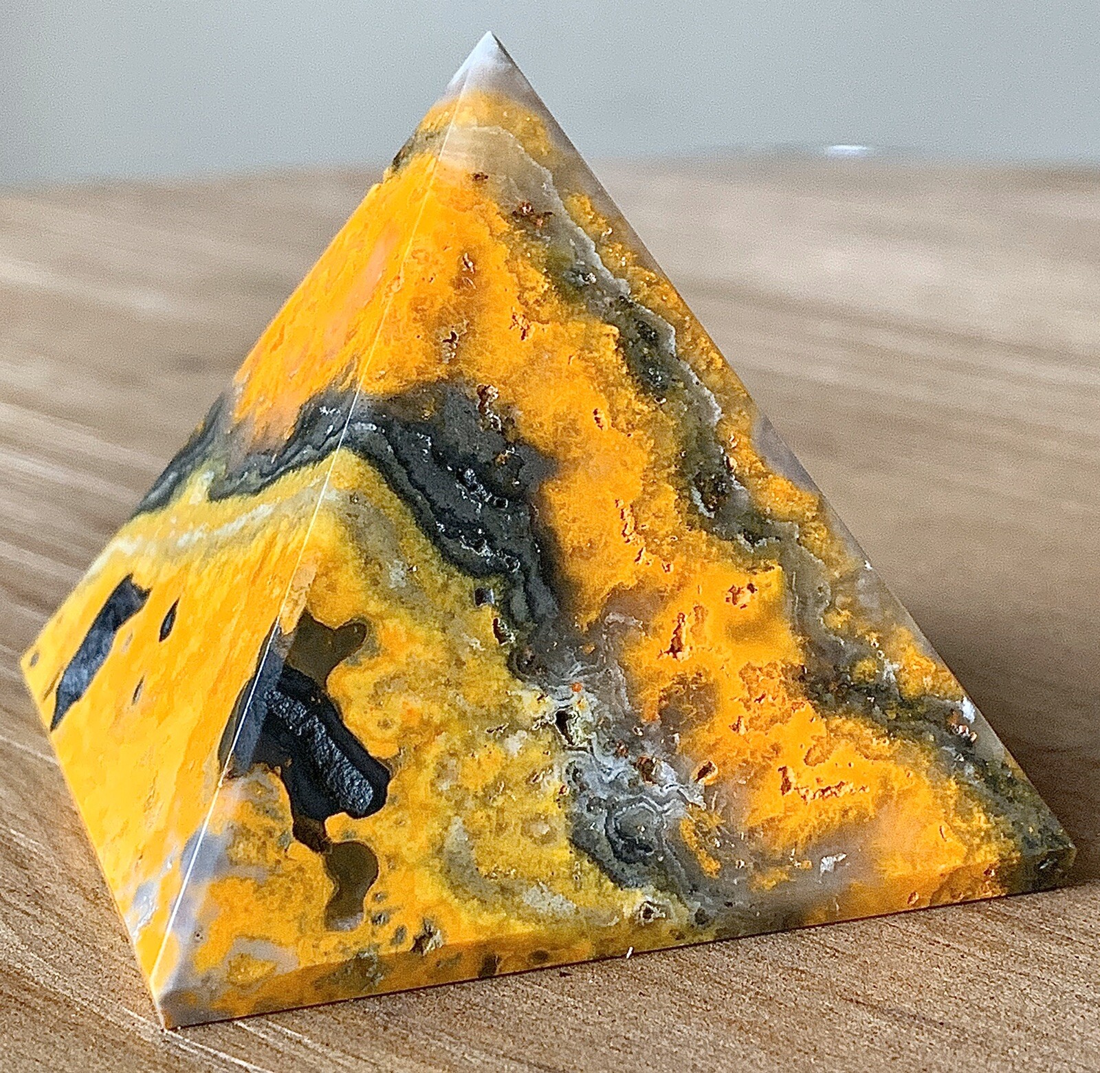 Bumblebee Jasper Pyramid Crystal From Indonesia 4.7oz