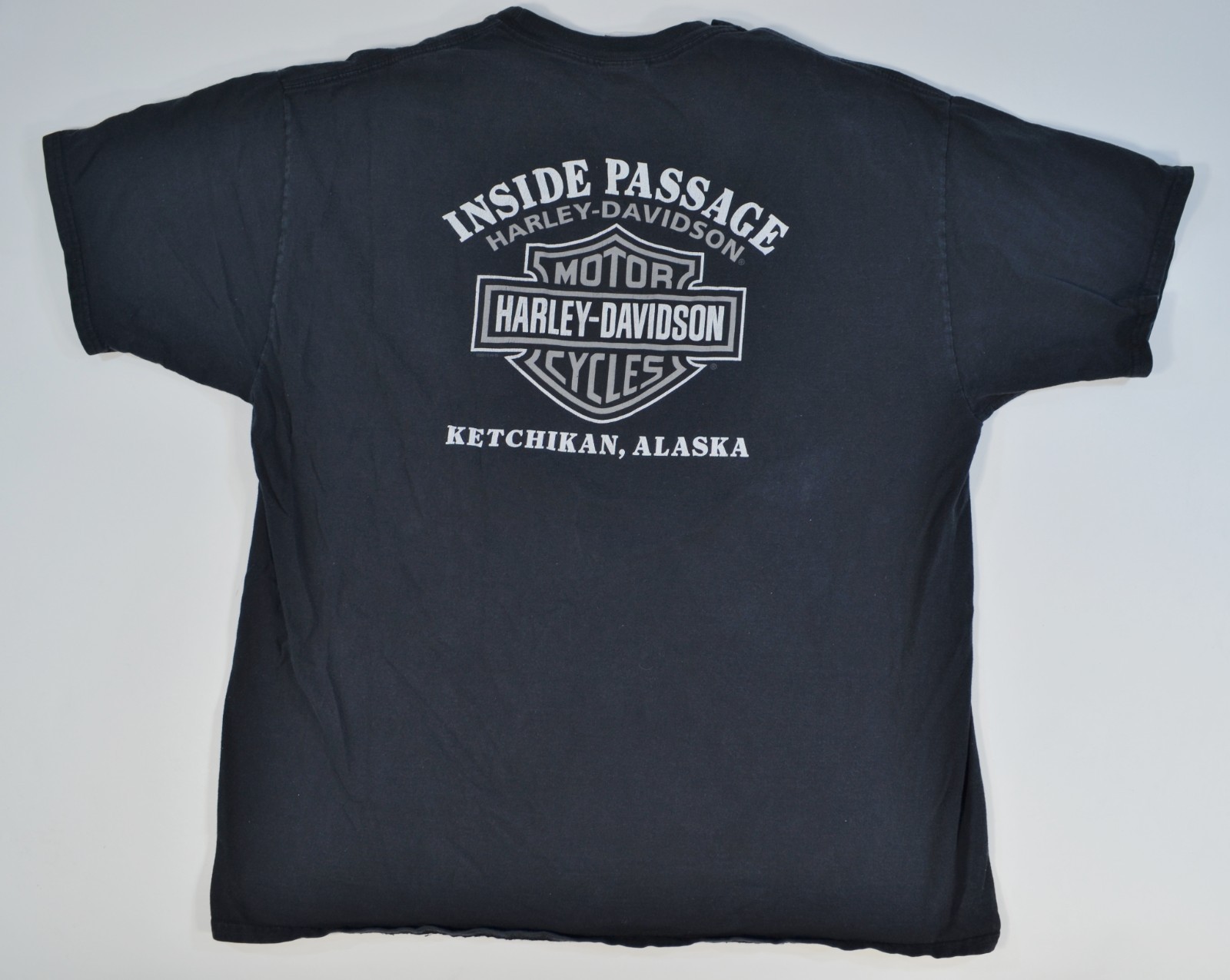 Harley Davidson Motorcycles Ketchikan Alaska Inside Passage Black Shirt 2XL