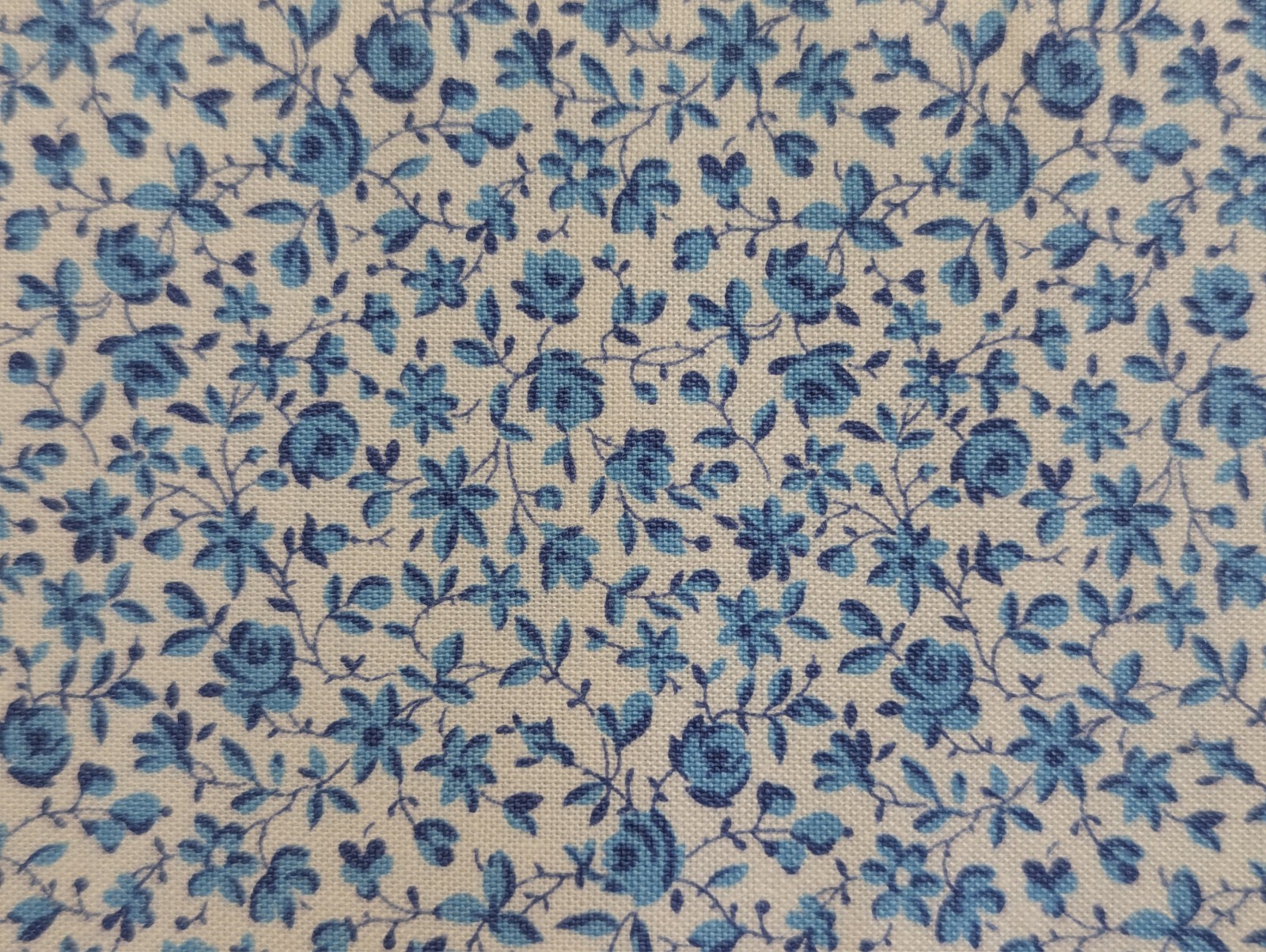 1Yd/43″ 100%cotton ANDOVER “Little House on the Prairie”/BLUE CALICO, NEW BTY