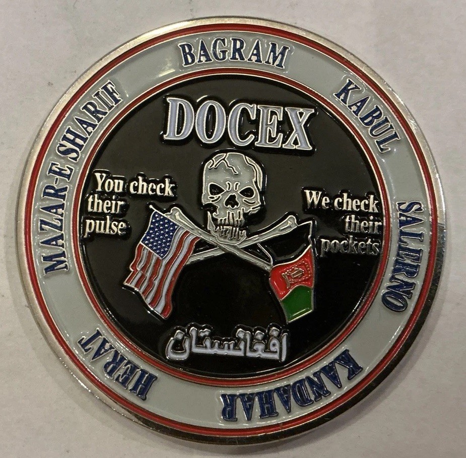 DOCEX Afghanistan Coin – ISAF Bases Mazar-e-Sharif, Bagram, Kabul, Kandahar