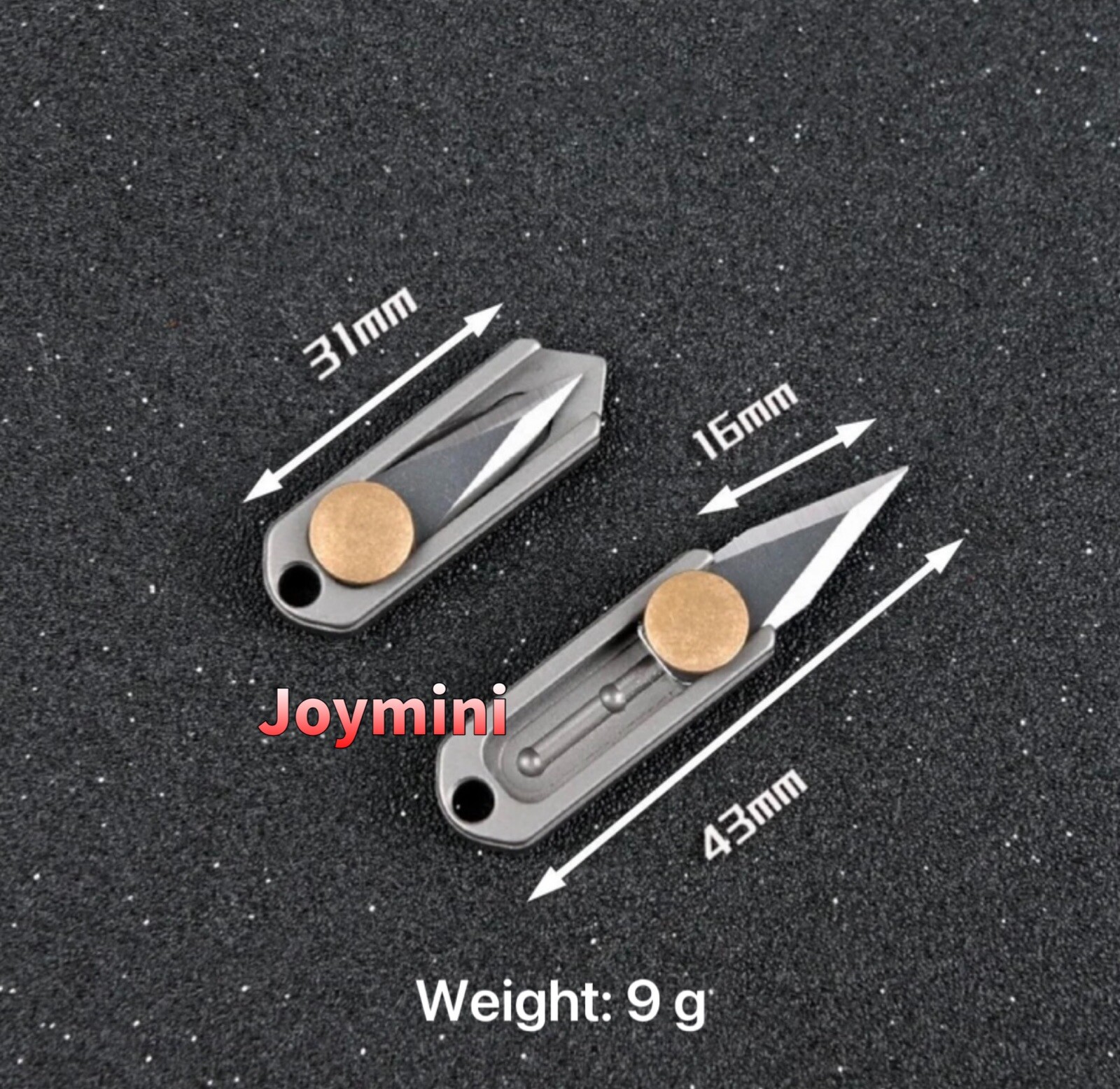 Miniature Tiny Real Working Smallest Pocket Titanium Alloys Knife Keychain Gift