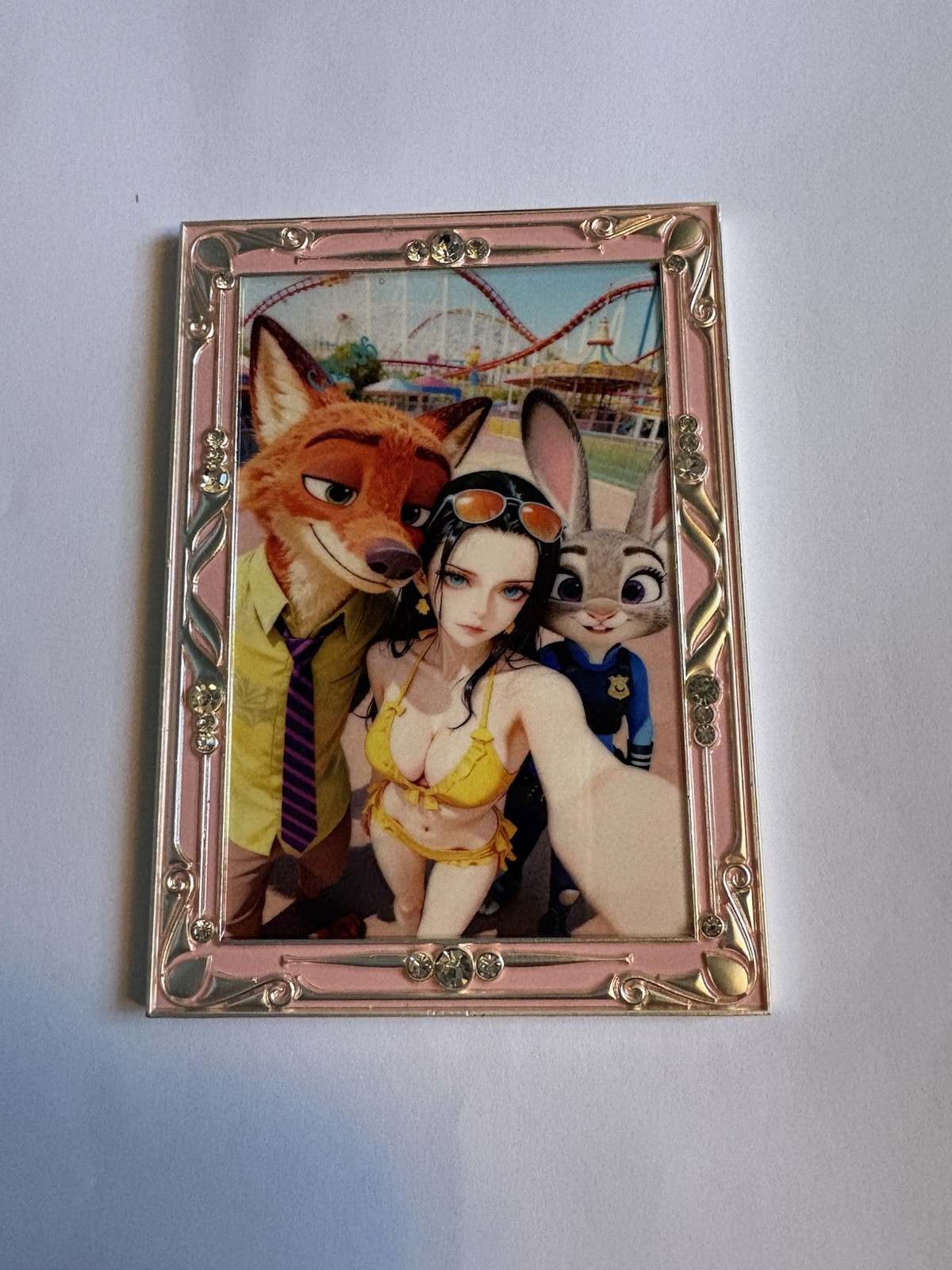 One Piece CCG Nico Robin Amusement Park Metal Card