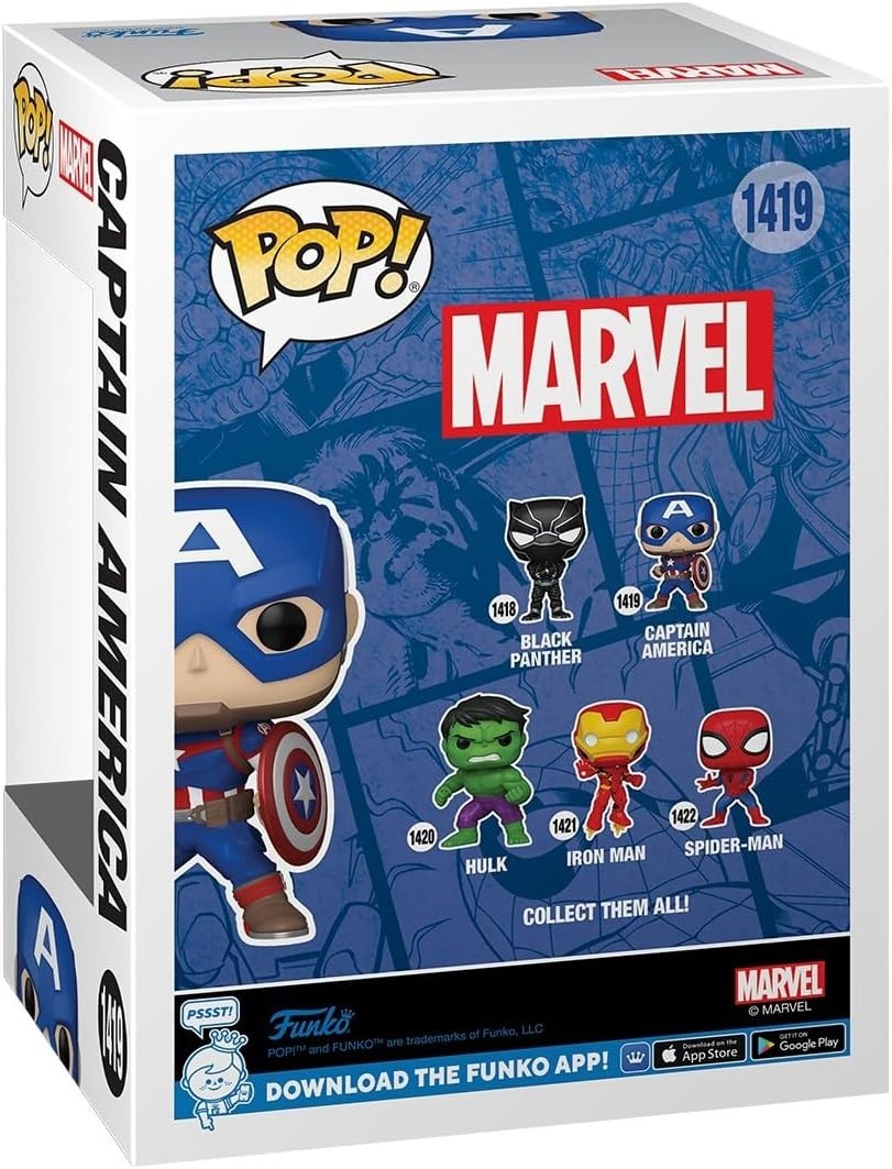 Funko Pop Marvel Comics – Captain America – Vinyl Figure #1419 #82497