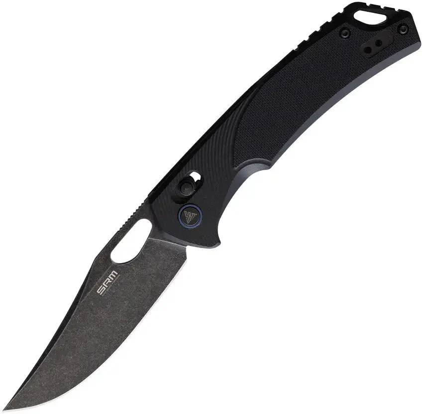 SRM Knives 9201 Ambi Lock Folding Pocket Knife 3.5in Blade D2 Steel G10 Handle