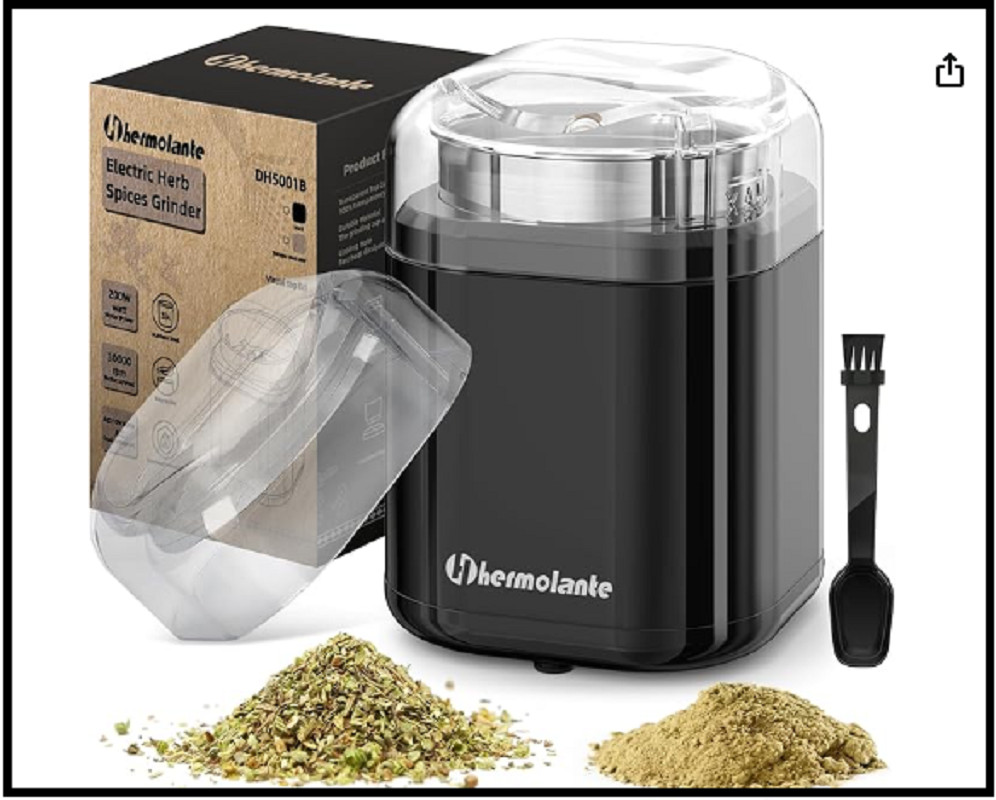 Electric Herb Grinder Compact Size Electric Grinder for Herbs and Spices – 200w